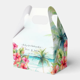 Tropical Beach Hibiscus Favor Box