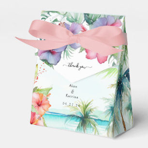 Tropical Beach Hibiscus Favor Box