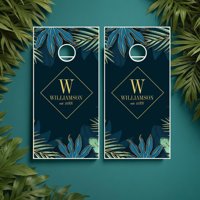 Tropical Beach House Cornhole Set (Tropical Beach House Cornhole Set)