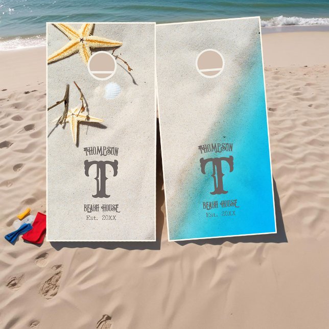 Tropical Beach House Cornhole Set (Tropical Beach House Cornhole Set)