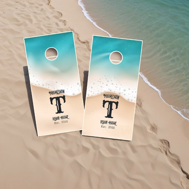 Tropical Beach House Cornhole Set (Tropical Beach House Cornhole Set)
