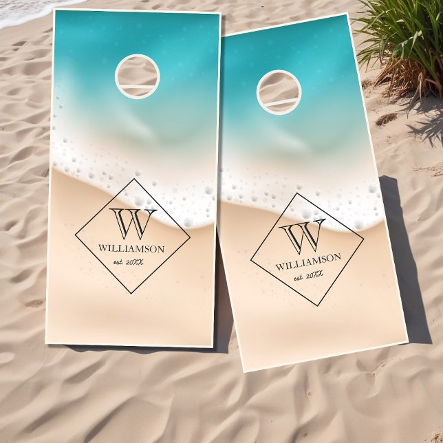 Tropical Beach House Cornhole Set (Tropical Beach House Cornhole Set)