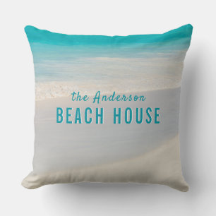 Tropical "Beach House" Custom Throw Pillow