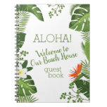 Tropical Beach House Vacation Rental Guest Book at Zazzle