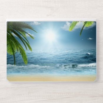 Tropical Beach Hp Laptop Skin by FantasyCases at Zazzle