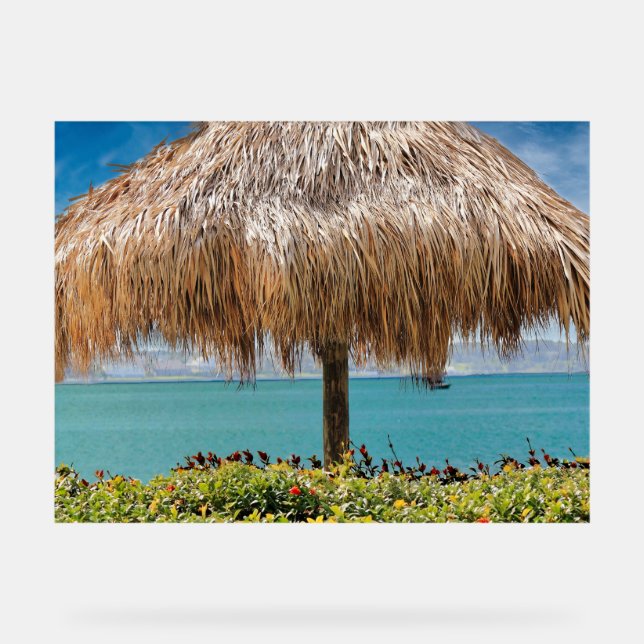 Tropical Beach Hut Wall Art Coastal Decor (Front)