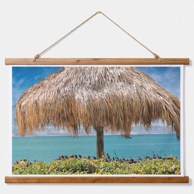 Tropical Beach Hut Wall Art Coastal Decor (Front)