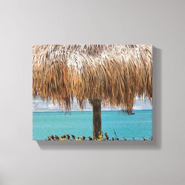 Tropical Beach Hut Wall Art Coastal Decor (Front)
