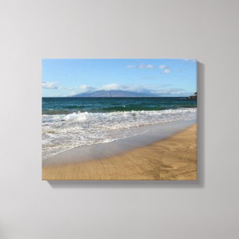 Tropical Beach In Maui Hawaii Canvas Print by bbourdages at Zazzle