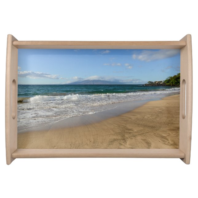 Tropical Beach in Maui Hawaii Serving Tray (Front)