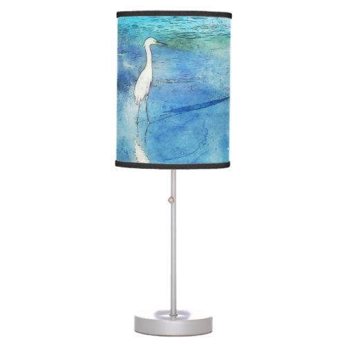 Tropical Beach in Teal Aqua Turquoise Blue Table Lamp