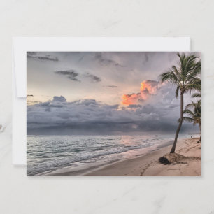 Tropical beach in the Caribbean Card