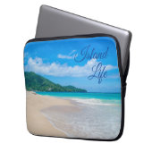 Tropical Beach Island Life Laptop Sleeve (Front Left)
