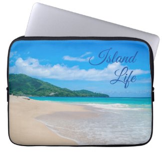 Tropical Beach Island Life Laptop Sleeve