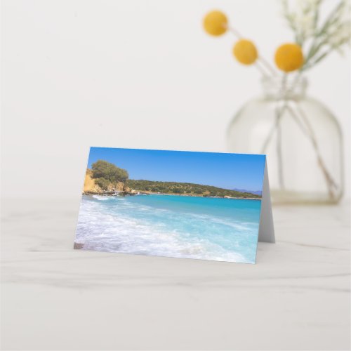 Tropical Beach Island Paradise Photo Place Card
