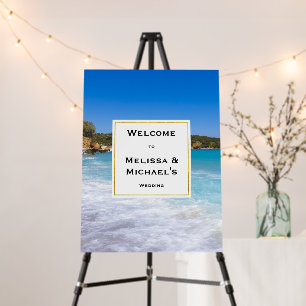 Tropical Beach Island Paradise Wedding Welcome Foam Board