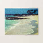 Tropical Beach Jigsaw Puzzle<br><div class="desc">Nice day at a Bahamian beach in the tropics. Paradise Island, Nassau, Bahamas.</div>
