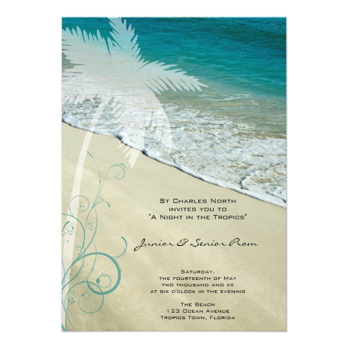 Tropical Beach Junior / Senior Prom Invite