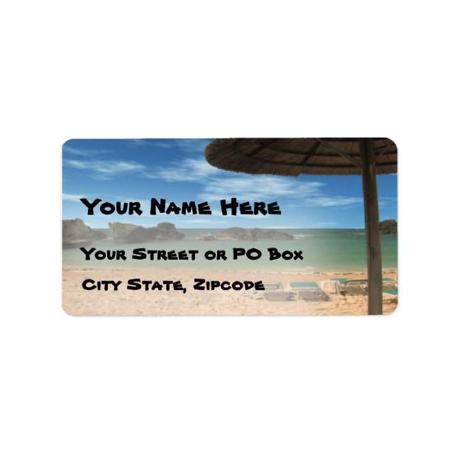 Tropical Beach Label (Front)