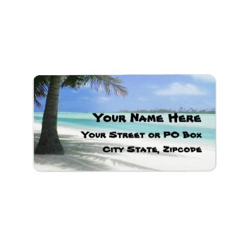 Tropical Beach Label by Lasting__Impressions at Zazzle