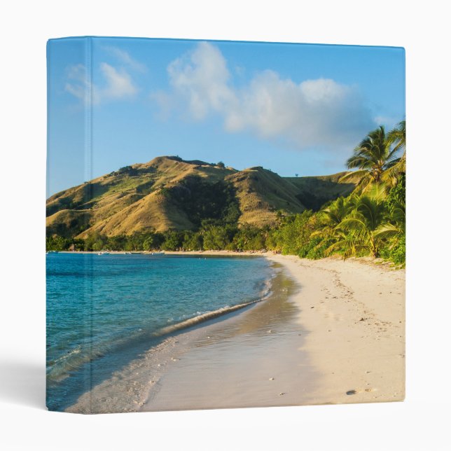 Tropical Beach Landscape, Fiji 3 Ring Binder (Front/Spine)
