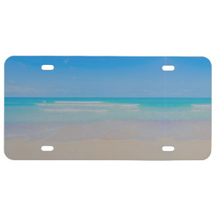 Tropical Beach License Plate