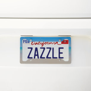 Tropical Beach  License Plate Frame