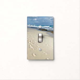 tropical beach light switch plate
