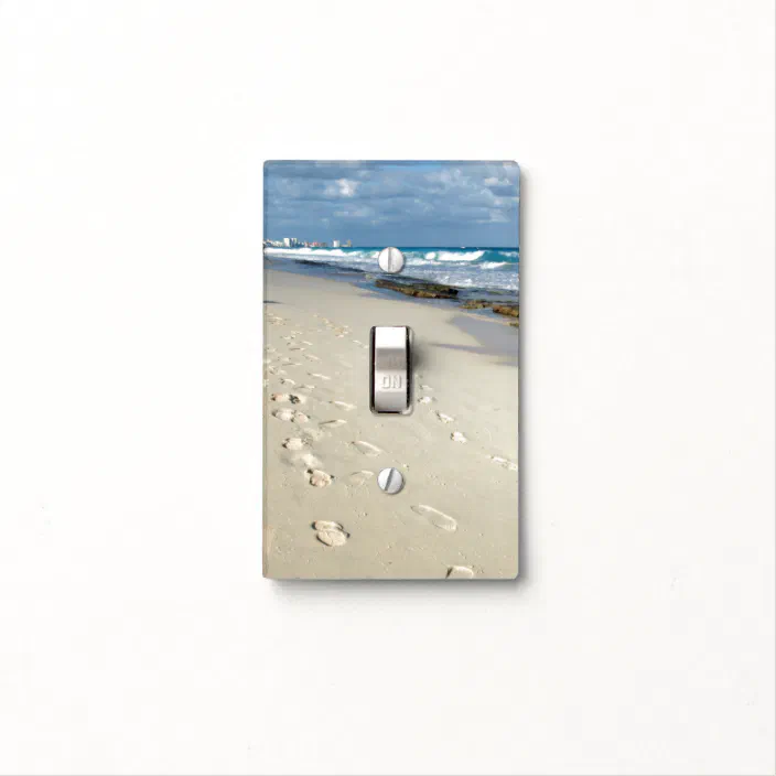 Tropical Beach Seashells Light Switch Plate Wall Cover Nautical Decor 