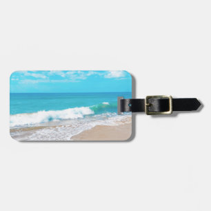 Tropical beach luggage tag