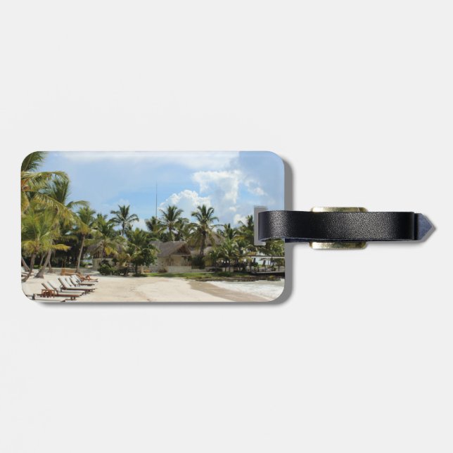 Tropical Beach Luggage Tag - Punta Cana (Back Horizontal)