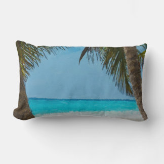 Tropical Beach Lumbar Pillow