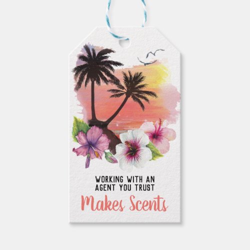 Tropical Beach Makes Scents Real Estate Gift Tags