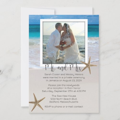 Private Wedding Photo Announcement Tropical Beach