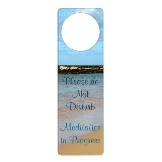 Tropical Beach Meditation Door Hanger