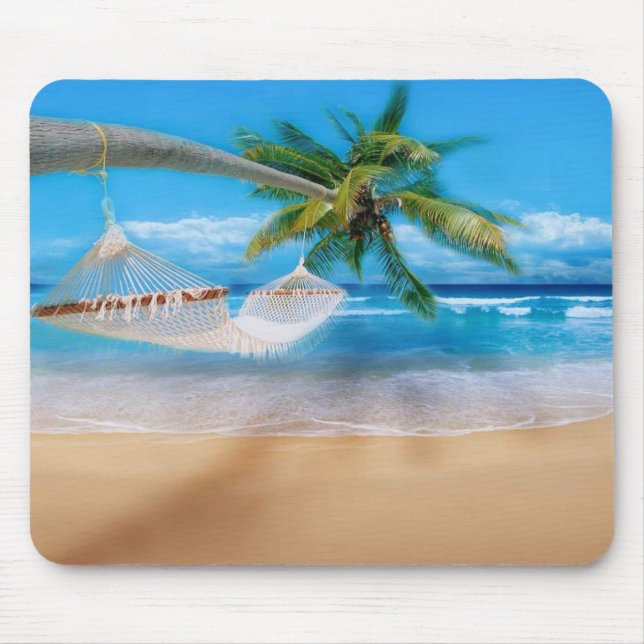 Tropical Beach Mouse Pad (Front)