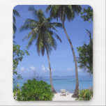 Tropical Beach Mouse Pad<br><div class="desc">Picturesque view on a tropical beach in the Maldives</div>