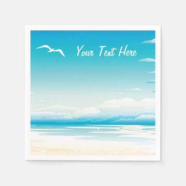 Tropical Beach Napkins (Front)