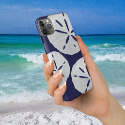 Tropical Beach Navy Blue White Sand Dollars iPhone 11 Pro Max Case