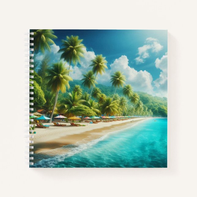Tropical Beach Notebook (Front)