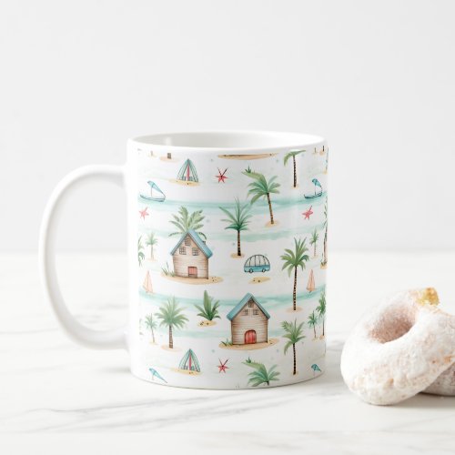 Tropical Beach Ocean  Coffee Mug