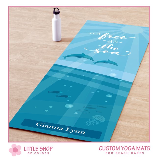 Tropical Beach Ocean Marine Life Personalized Yoga Mat (Creator Uploaded)