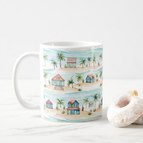 Tropical Beach Ocean Palm Tree Coffee Mug