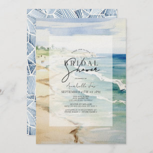 Tropical Beach Ocean Sea Bridal Shower Invitation