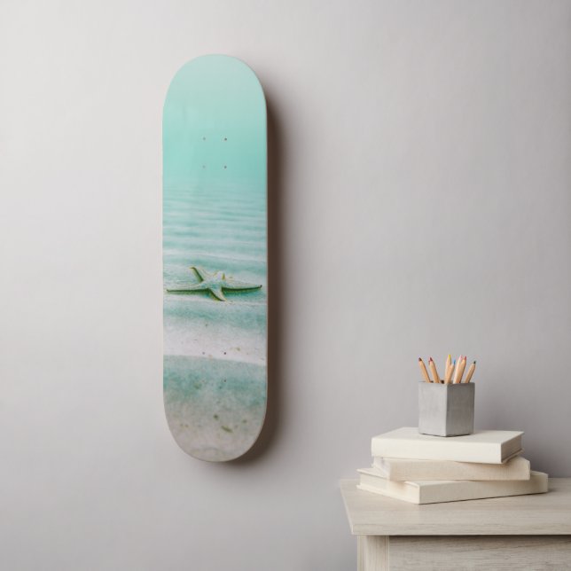 Tropical Beach Ocean Starfish Cool Wall Art Skateboard (Wall Art)