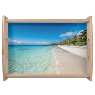 Tropical Beach Ocean Water Serving Tray
