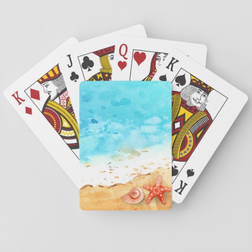 Tropical Beach Ocean Waves Bicycle Playing Cards