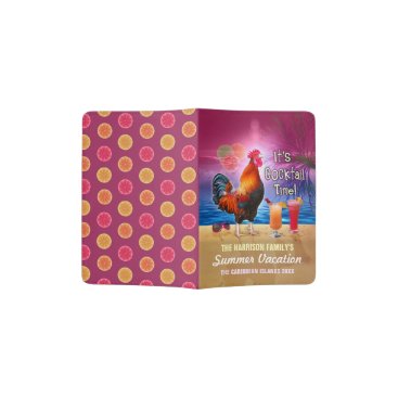 Tropical Beach or Cruise Vacation | Funny Rooster Passport Holder Tropical Beach or Cruise Vacation | Funny Rooster Passport Holder