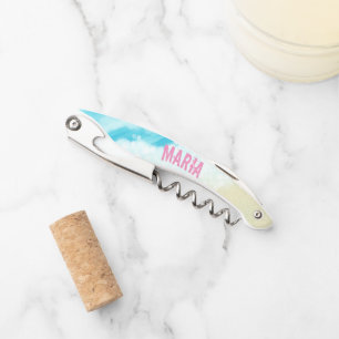 Tropical Beach Painting Blue Water Summer Waiter's Corkscrew