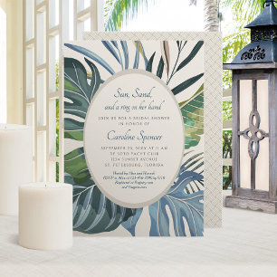 Tropical Beach Palm Bridal Shower Invitation